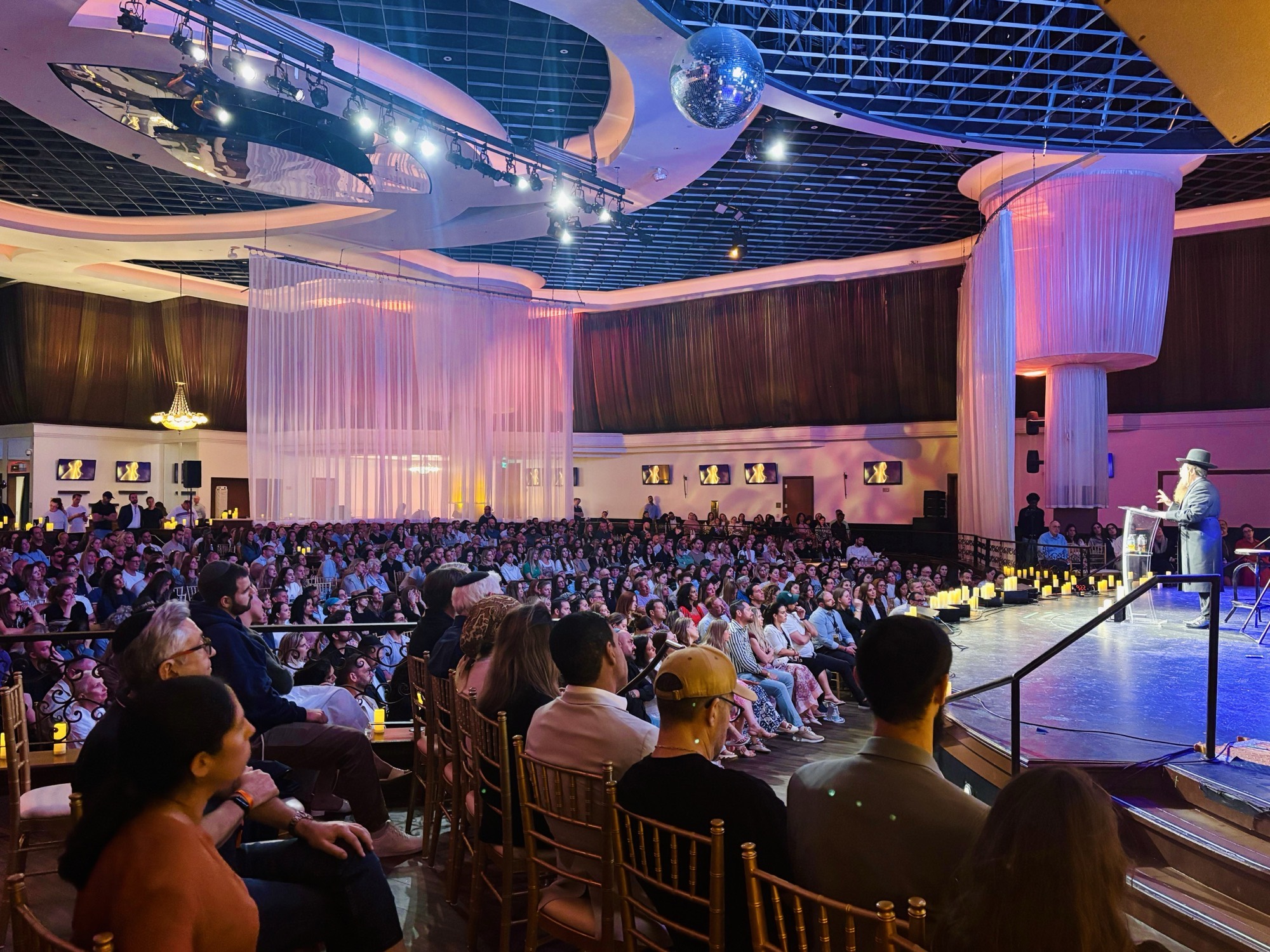 The theater filled for a session